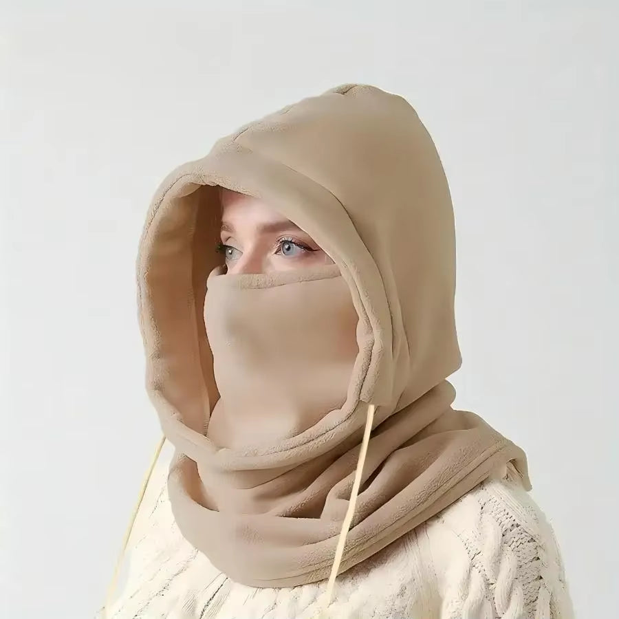 YANBIGUO Knit Flee Windproof Balaclava,Warm Outdoor Cycling Mask,Neck Protection,Cold Insulation,Integrated Face Protection Hat